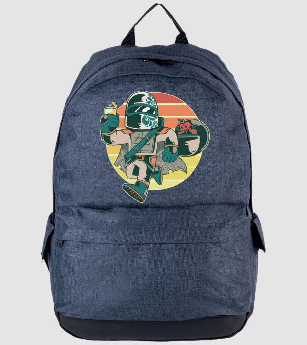 Războinic Mandalorian Retro model albastru jeanși pe tricou