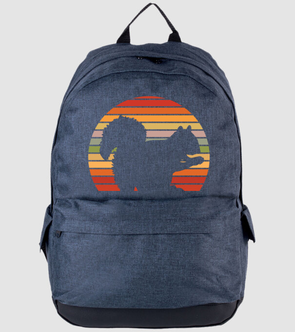 Veveriță Retro model albastru jeanși pe tricou
