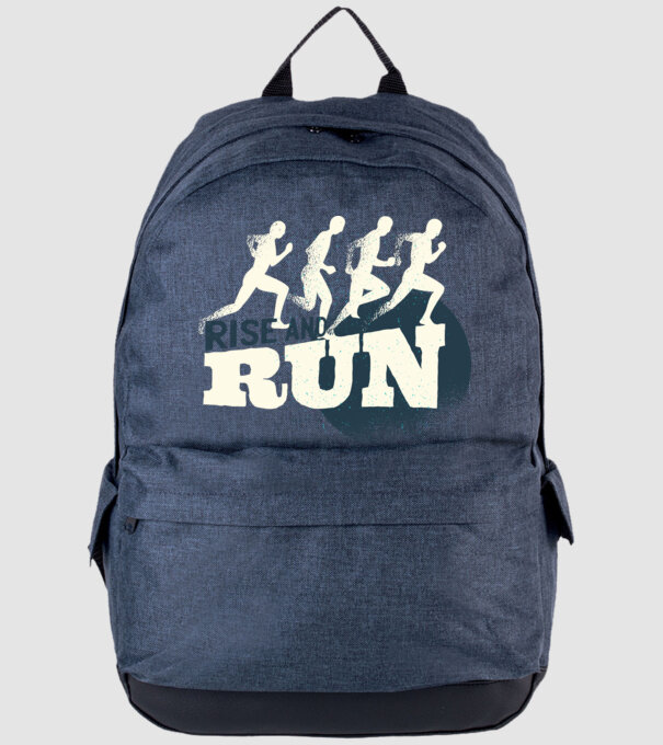 Rise and Run - Tricou pentru alergători model albastru jeanși pe tricou