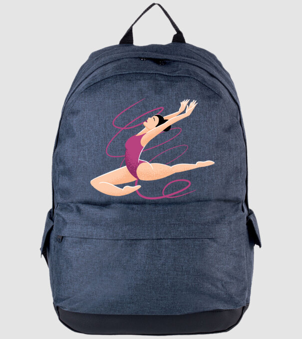 Gimnastică ritmică model albastru jeanși pe tricou