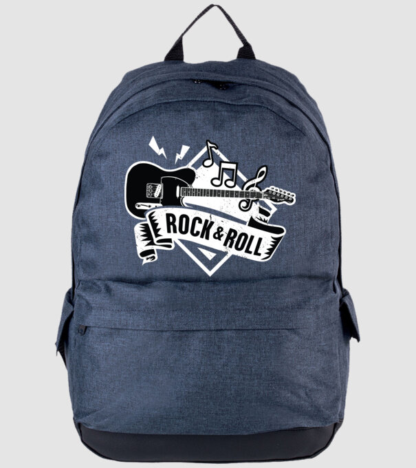 Rock & Roll chitară model albastru jeanși pe tricou