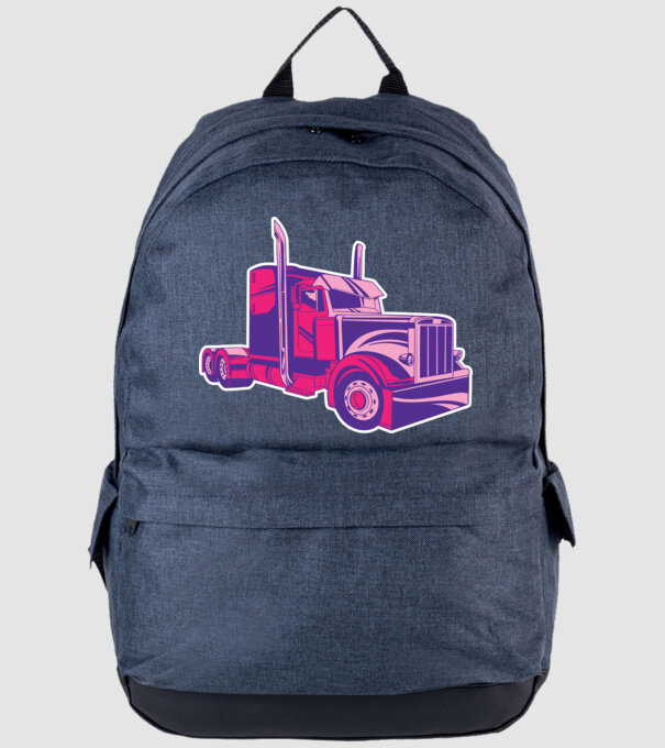 Camion roz model albastru jeanși pe tricou