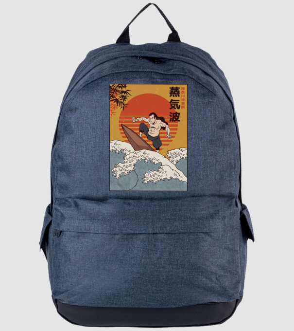 Samurai Surf model albastru jeanși pe tricou