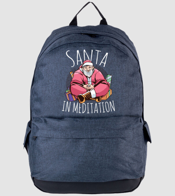 Santa Meditație model albastru jeanși pe tricou