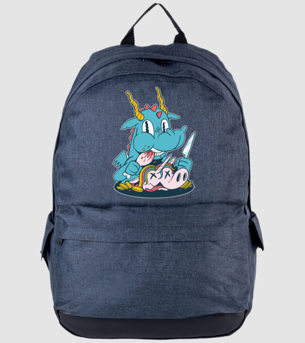 Dragonul a mâncat unicornul model albastru jeanși pe tricou