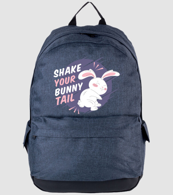 Shake your bunny tail model albastru jeanși pe tricou