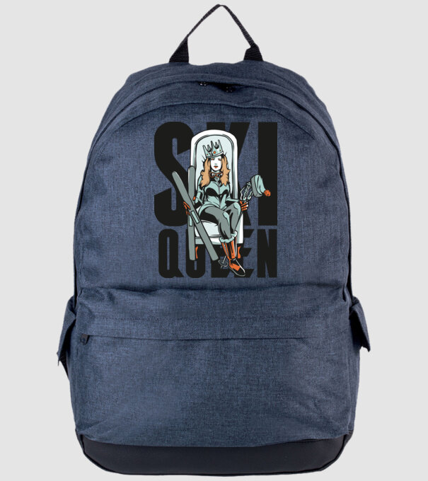 Ski Queen - Regină schioară model albastru jeanși pe tricou
