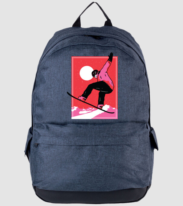 Snowboard poster model albastru jeanși pe tricou