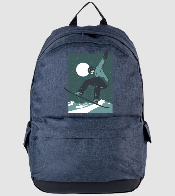 Săritură Snowboard model albastru jeanși pe tricou