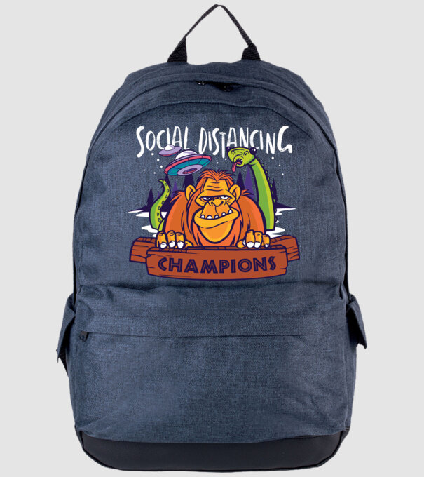 Campioni Social Distancing model albastru jeanși pe tricou