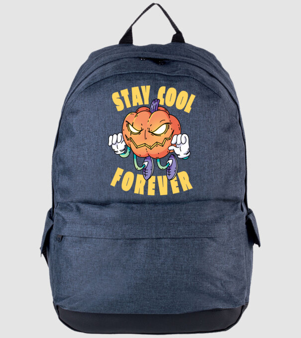 Dovleac de Halloween Stay Cool Forever model albastru jeanși pe tricou