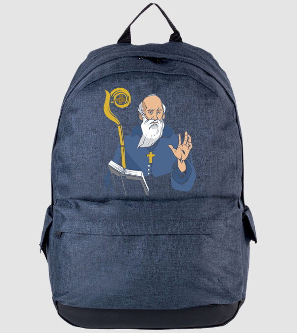 Sfântul Benedict model albastru jeanși pe tricou