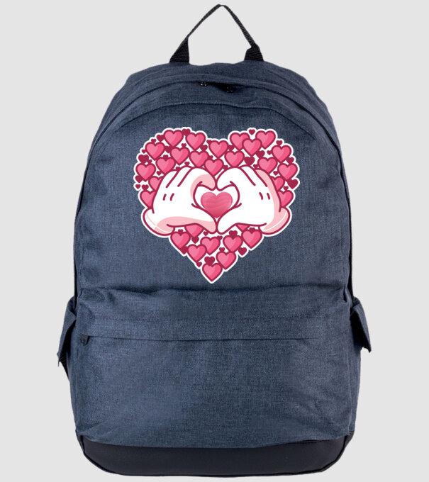 'Inimi îndrăgostite pentru Valentine''s Day' model albastru jeanși pe tricou