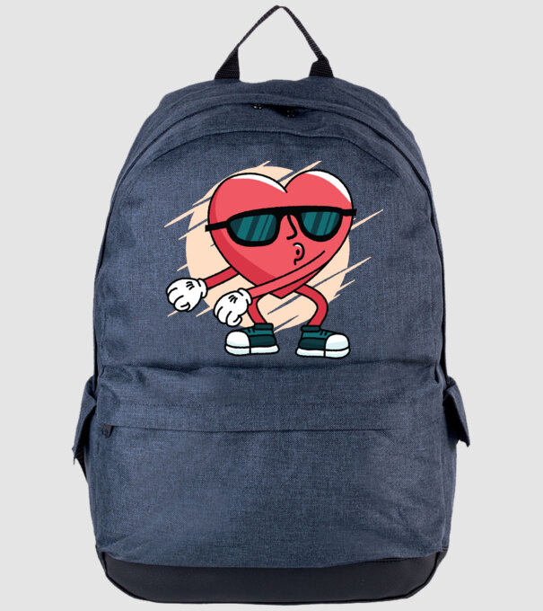 Inimă DAB Floss Heart tricou model albastru jeanși pe tricou