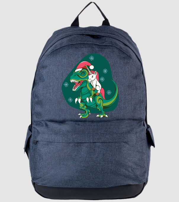 T-rex unicorn Crăciun model albastru jeanși pe tricou