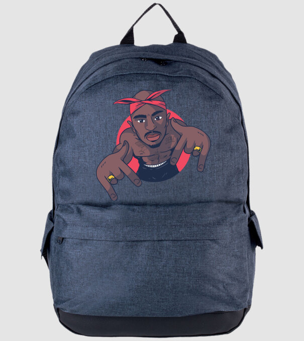 Tupac Shakur Rap model albastru jeanși pe tricou
