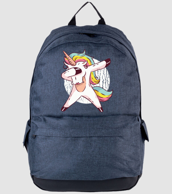 Unicorn DAB model albastru jeanși pe tricou