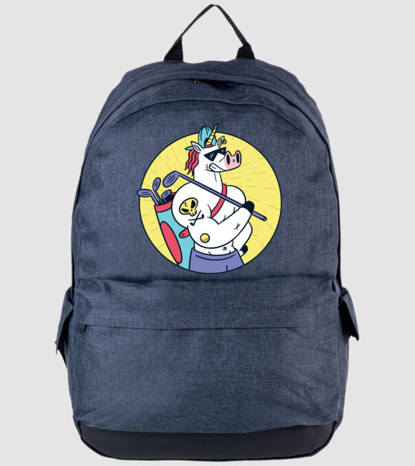Unicorn Golf model albastru jeanși pe tricou