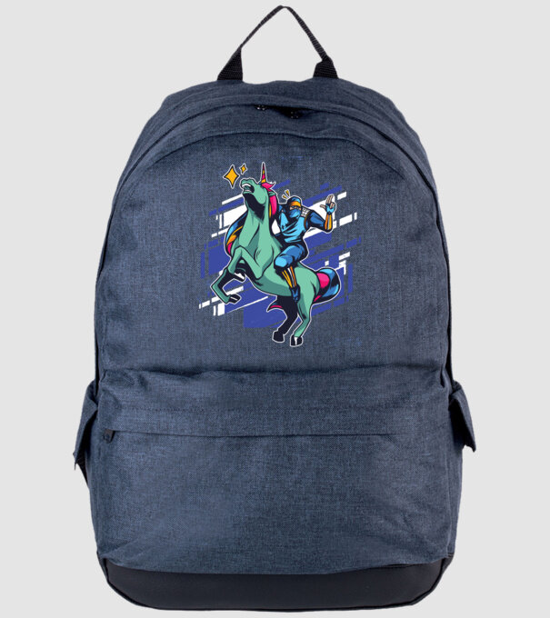 Unicorn Ninja model albastru jeanși pe tricou