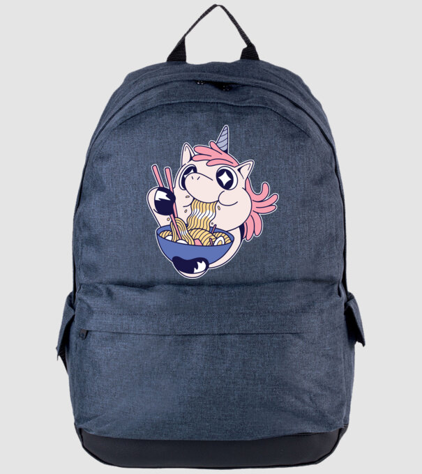 Unicorn Ramen model albastru jeanși pe tricou