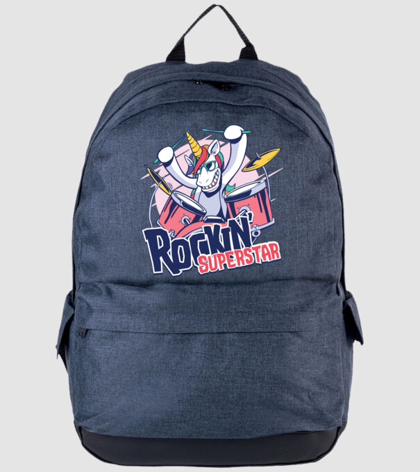 Unicorn Star rock model albastru jeanși pe tricou