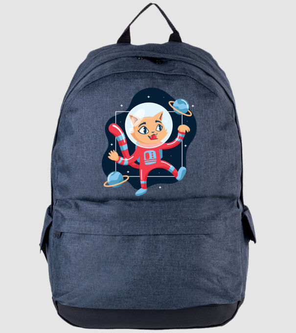 Pisică Astronaut model albastru jeanși pe tricou
