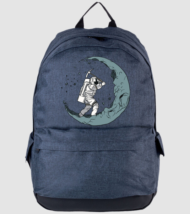 Astronaut pe Lună model albastru jeanși pe tricou