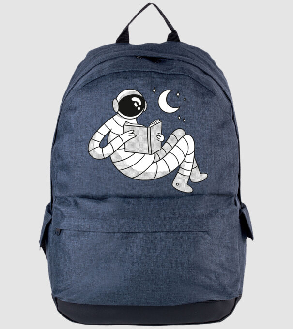 Lectură Astronaut model albastru jeanși pe tricou