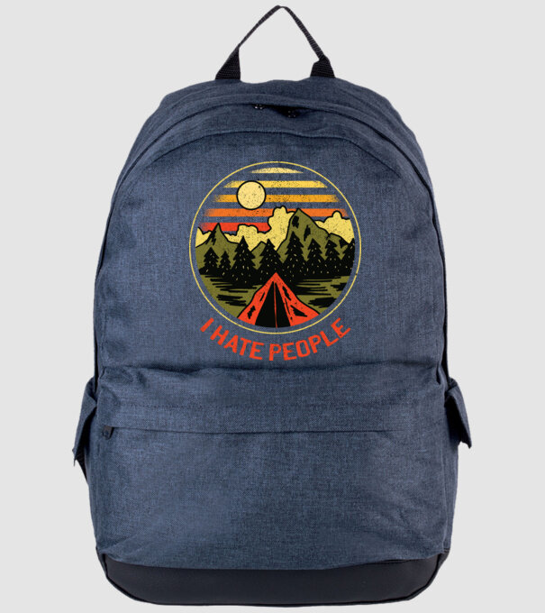 Urăsc oamenii tricou de camping model albastru jeanși pe tricou