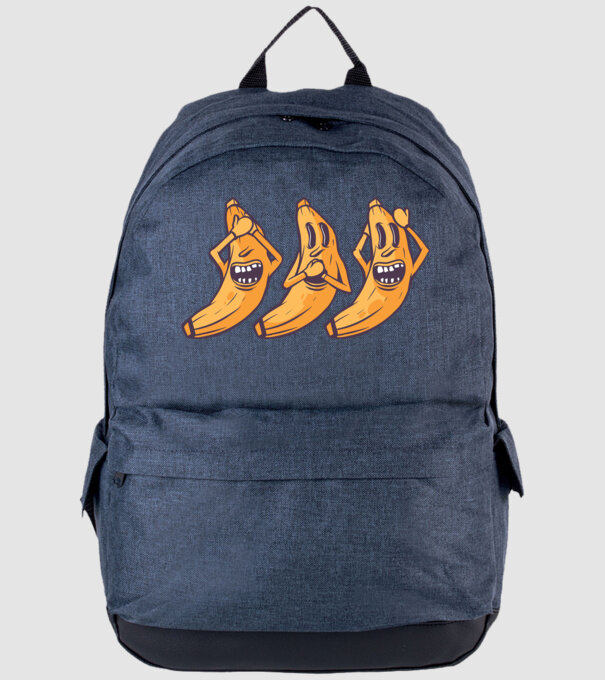 Banane amuzante - Nu vede, nu vorbește, nu aude model albastru jeanși pe tricou