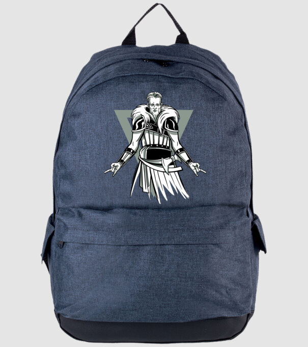 Războinic Viking model albastru jeanși pe tricou