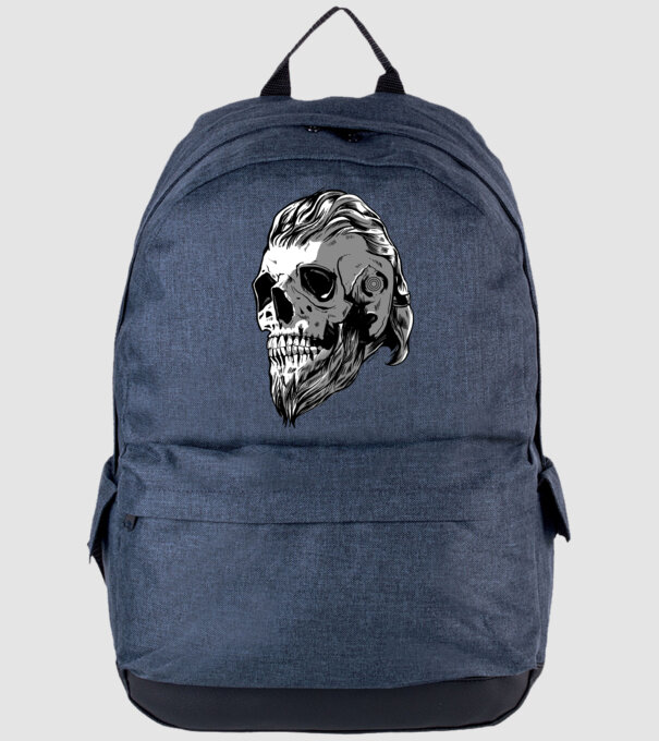 Craniu Viking model albastru jeanși pe tricou