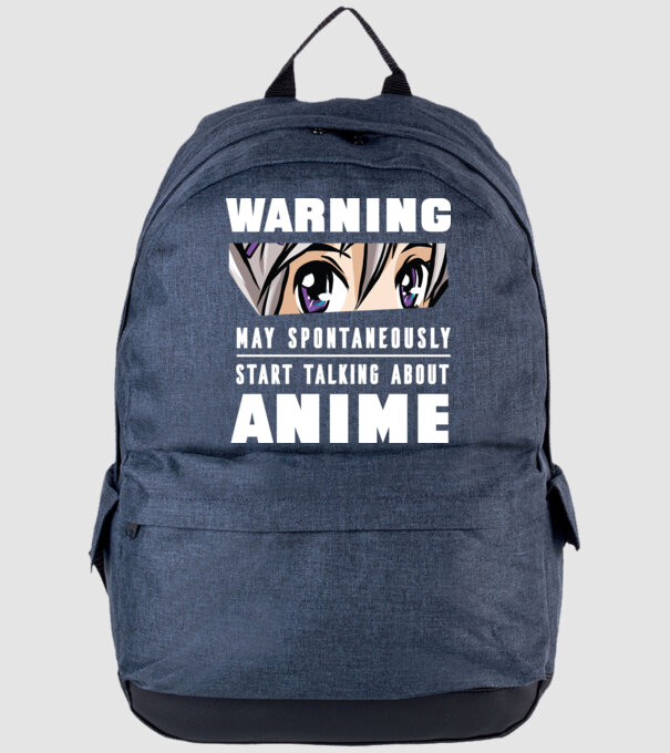 Warning may spontaneously start talking about ANIME model albastru jeanși pe tricou