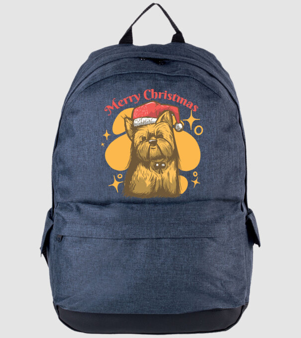 Crăciun Yorkie model albastru jeanși pe tricou