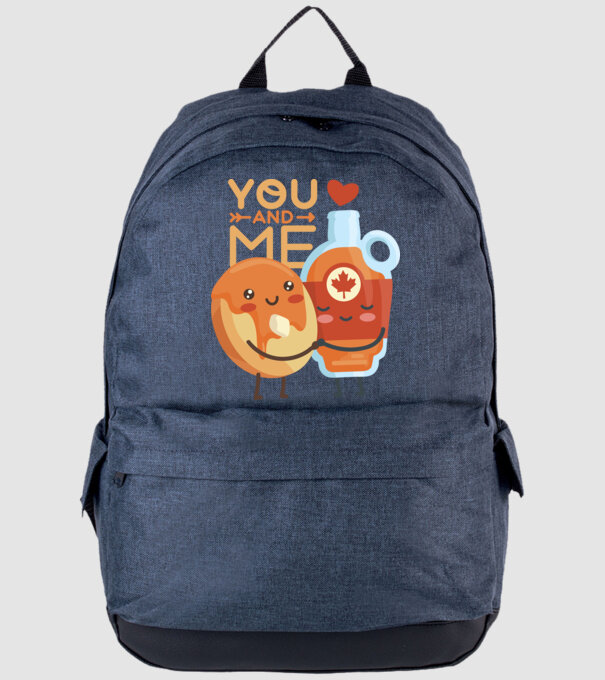 'You and Me tricou cuplu pentru Valentine''s Day' model albastru jeanși pe tricou