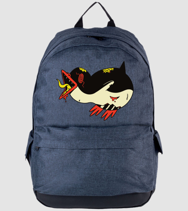 Pinguin Zombie model albastru jeanși pe tricou
