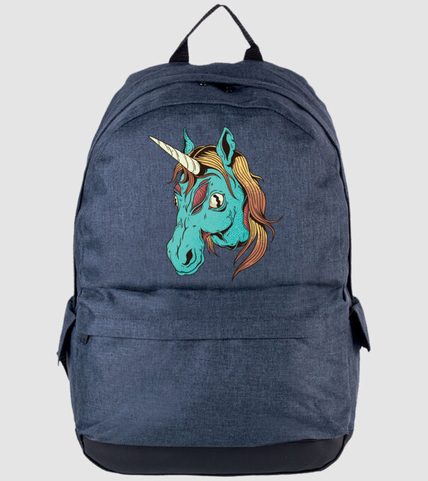Unicorn Zombie model albastru jeanși pe tricou