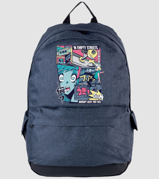 Anime Vaporwave Benzi desenate Skateboard model albastru jeanși pe tricou