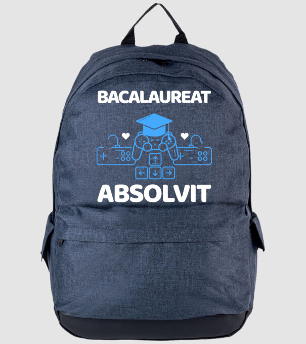 Bacalaureat absolvit model albastru jeanși pe tricou