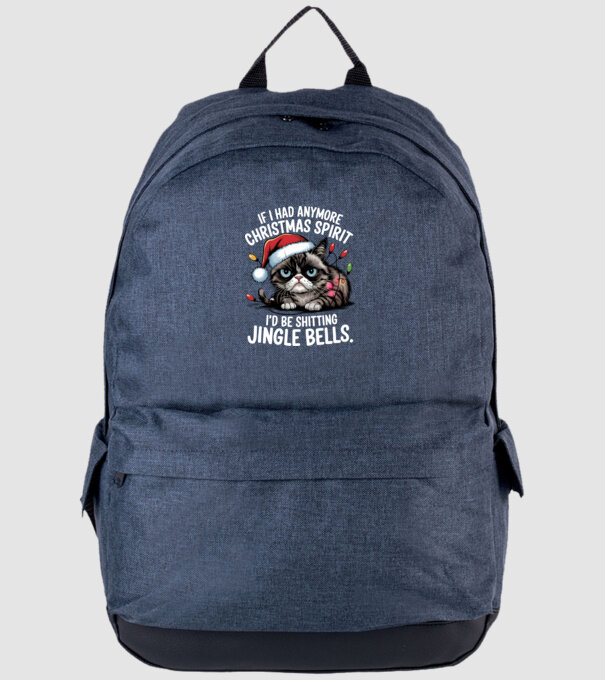 Christmas Spirit Grumpy Cat Negru model albastru jeanși pe tricou