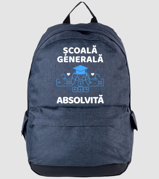 Școală generală absolvită model albastru jeanși pe tricou