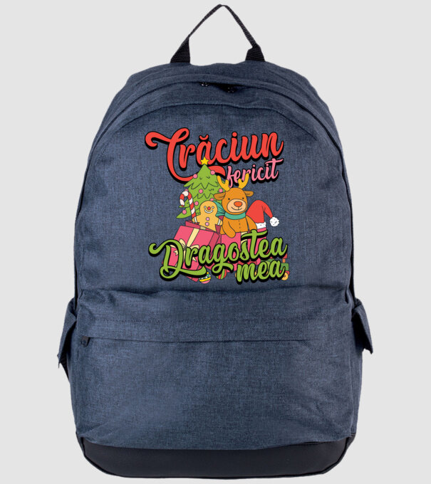 CRĂCIUN FERICIT DRAGOSTEA MEA model albastru jeanși pe tricou