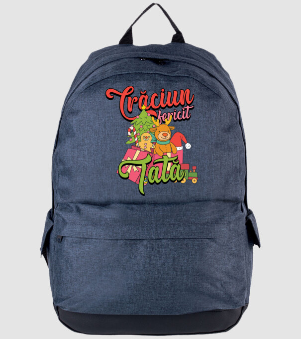 CRĂCIUN FERICIT TATĂ model albastru jeanși pe tricou