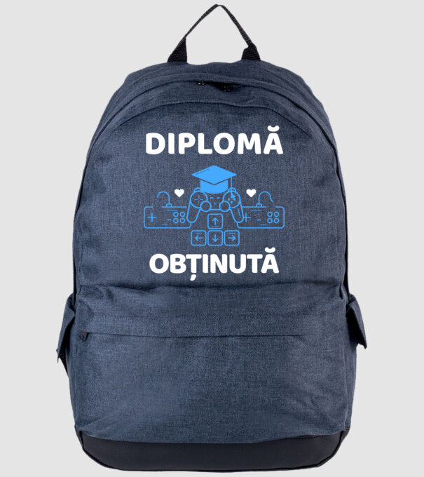 Diplomă obținută model albastru jeanși pe tricou