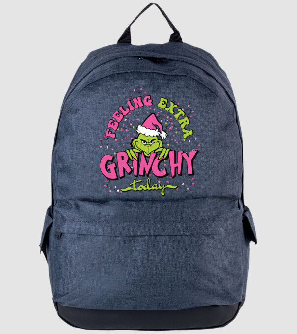 Feeling extra Grinchy today model albastru jeanși pe tricou
