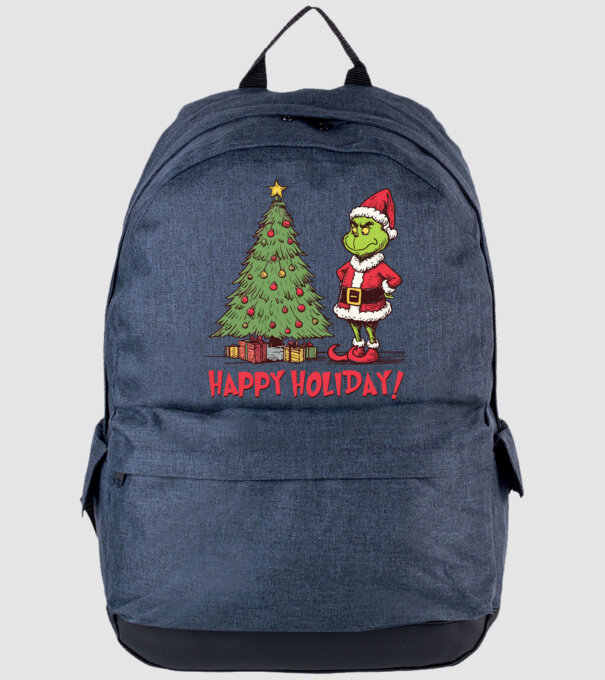 Happy Holiday Grinch model albastru jeanși pe tricou