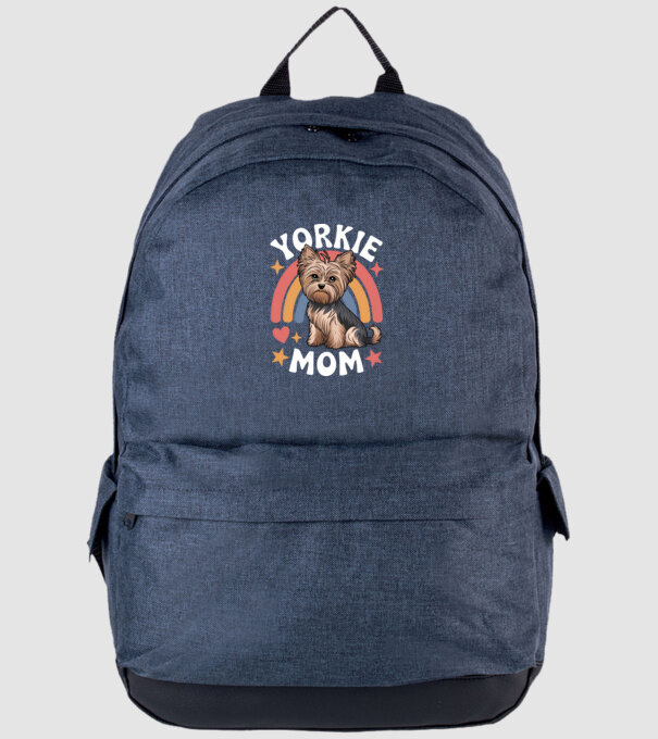 Yorkie Mom Negru model albastru jeanși pe tricou
