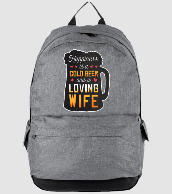 Fericirea nu este nimic altceva decât o bere rece și o soție iubitoare model gri pe tricou