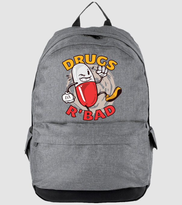 Drogurile sunt rele model gri pe tricou