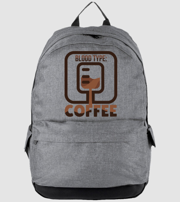 Grupa mea de sânge este cafeaua model gri pe tricou